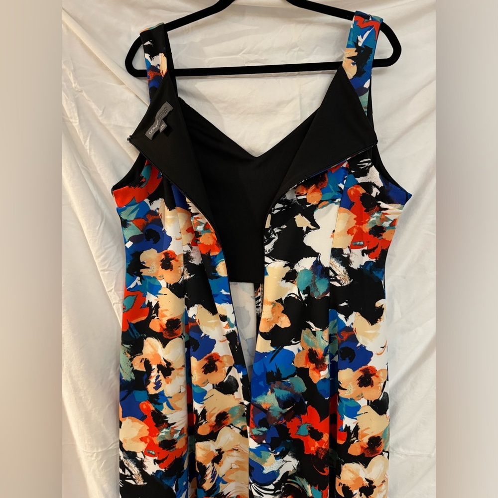 Floral Pattern With Patchwork Eyelet Hem Dress - image 8